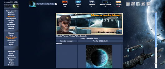 Panel de Ogame